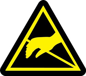 ISO Warning Safety Sign: Static Sensitive Hazard (2003/2011)