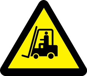 ISO Warning Safety Sign: Lift Truck Hazard (2003)