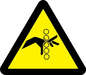 ISO Warning Safety Sign: Pinch Point Hazard (2003/2011)