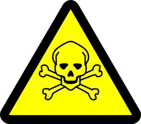 ISO Warning Safety Sign: Toxic Hazard (2003)