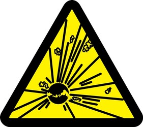 ISO Warning Safety Sign: Explosives Hazard (2003)
