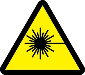 ISO Warning Safety Sign: Laser Beam - 2003