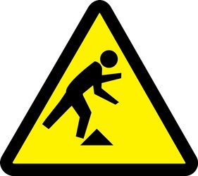 ISO Warning Safety Sign: Tripping Hazard - 2003