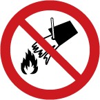 ISO Prohibition Safety Sign: Do Not Extinguish With Water (2011)