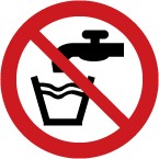 ISO Prohibition Safety Sign: Not Drinking Water (2011)