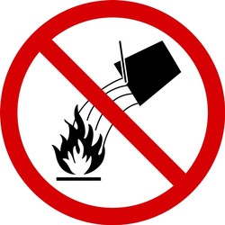 ISO Prohibition Safety Sign: Do Not Extinguish With Water (2003)