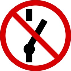 ISO Prohibition Safety Sign: Do Not Throw Switch (2003)