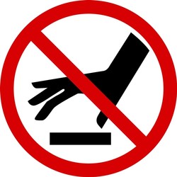 ISO Prohibition Safety Sign: Do Not Touch Surface (2003)