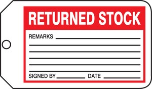 Safety Tag: Returned Stock