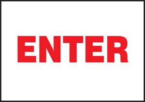 Lite-Corr Plastic Sign: Enter