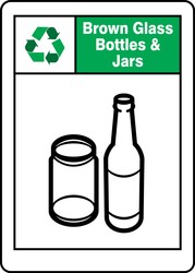 Safety Signs: Brown Glass Bottles And Jars