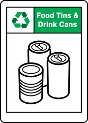 Safety Sign: Food Tins & Drink Cans