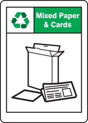 Recycling Sign: Mixed Paper & Cards