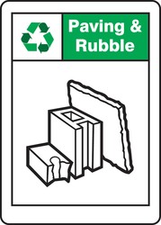 Safety Sign: Paving & Rubble