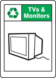 Safety Sign: TVs & Monitors