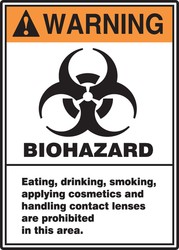 ANSI Warning Safety Sign: Biohazard