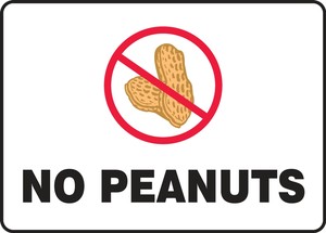 Safety Sign: No Peanuts