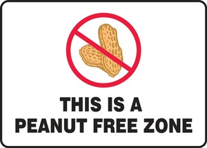 Safety Sign: This Is A Peanut Free Zone