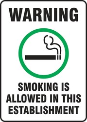 STATE SPECIFIC SMOKING SIGN