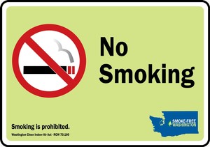 Smoking Control Safety Sign: No Smoking