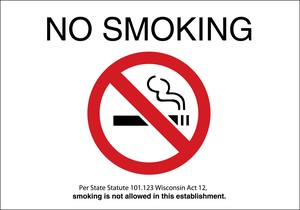 Smoking Control Sign: No Smoking (Wisconsin)