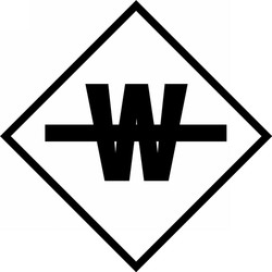 HAZARD PANEL - 12" Symbol for 30" x 30" Placard (Select specific symbol) | HAZARD: No Water