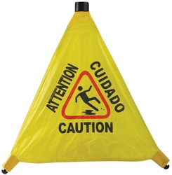 Multilingual OSHA Pop-Out Warning Cone: Caution