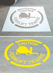 Floor Marking Stencil: Pedestrian Traffic Only