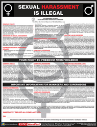 LABOR LAW POSTERS - SEXUAL HARASSMENT POSTER | OPTION: English | Olsen ...