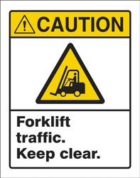 QuickFold™ Banner: Forklift Traffic- Keep Clear