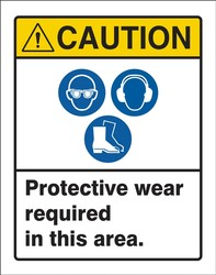QuickFold™ Barrier: Protective Wear Required In This Area