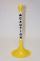 Plastic Stanchion Post: Caution