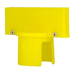 ACCESSORIES FOR STANCHION POSTS - SIGN HOLDER ADAPTER | COLOR: Yellow, OPTION: Regular-Duty Stanchion Post