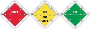 Status Alert Flip-Plac™ Sign: Out/In Or Out/In