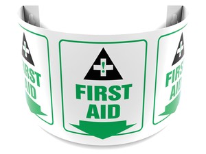 180D Projection™ Safety Sign: First Aid