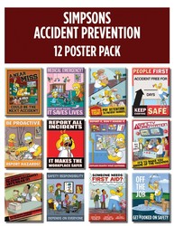The Simpsons™ Safety Posters: Accident Prevention - 12 Poster Pack