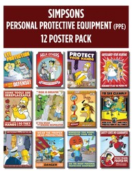 The Simpsons™ Safety Posters: Personal Protective Equipment 12 Poster Pack