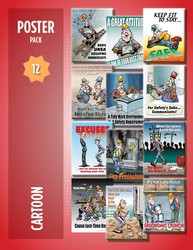 Safety Posters: Cartoon Safety Poster 12 Pack