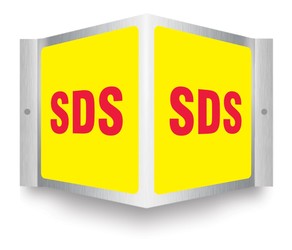 Brushed Aluminum 3D Projection™ Sign: SDS