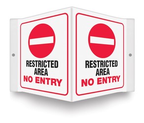 Projection™ Sign: Restricted Area - No Entry