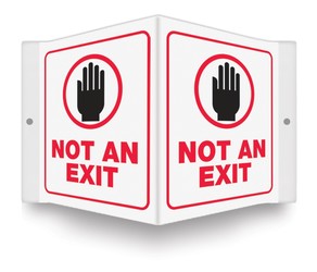 Projection™ Sign: Not An Exit (Symbol)