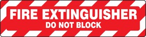 Slip-Gard™ Step-Style Floor Sign: Fire Extinguisher - Do Not Block
