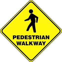Slip-Gard™ Diamond Floor Sign: Pedestrian Walkway