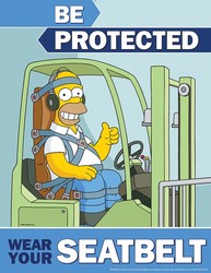 The Simpsons™ Safety Posters: Be Protected - Wear Your Seatbelt