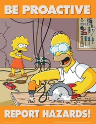 The Simpsons™ Safety Posters: Be Proactive - Report Hazards
