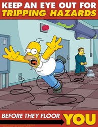The Simpsons™ Safety Posters: Keep An Eye Out For Tripping Hazards