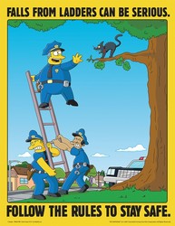The Simpsons™ Safety Posters: Falls From Ladders Can Be Serious