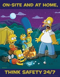 The Simpsons™ Safety Posters: On-Site And At Home - Think Safety 24/7