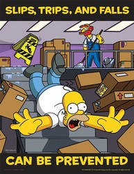 The Simpsons™ Safety Posters: Slips, Trips And Falls Can Be Prevented