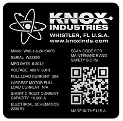 Custom Perma-Black™ Aluminum Labels: Plain backing